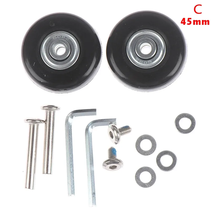 kit de réparation de pièces de valise, essieux de remplacement, roues de bagage de voyage silencieuses, roulettes, od 40-54mm, 1 jeu