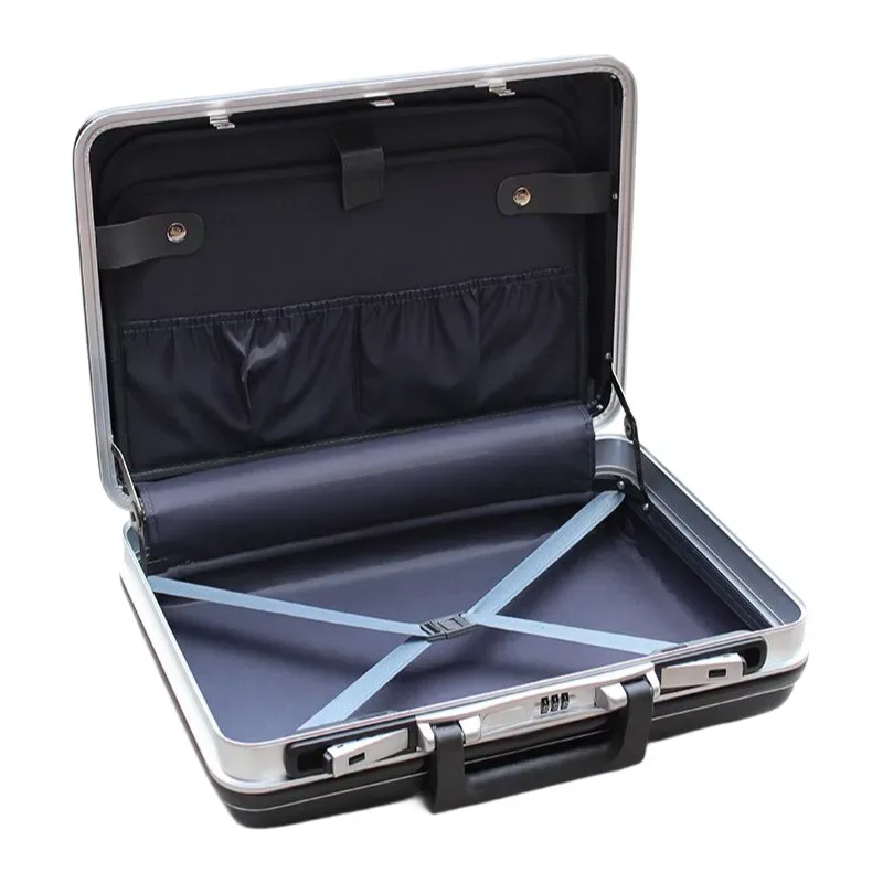mallette à serrure à combinaison abs + pc – sac léger pour ordinateur portable de voyage d'affaires, valise de transport à main sécurisée pour avion