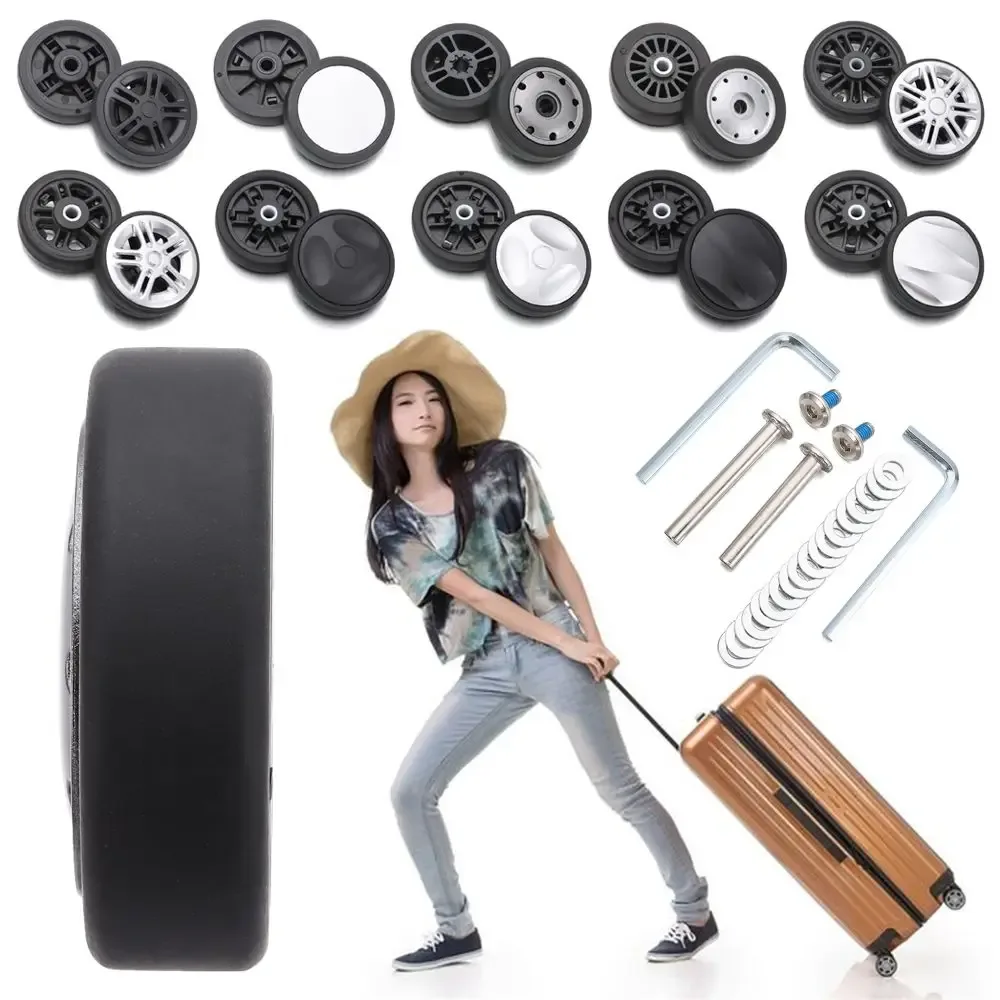 pièces de valise universelles, essieux de remplacement de roues de valise avec vis, roues de bagages de voyage, roues de remplacement, accessoires de bagages