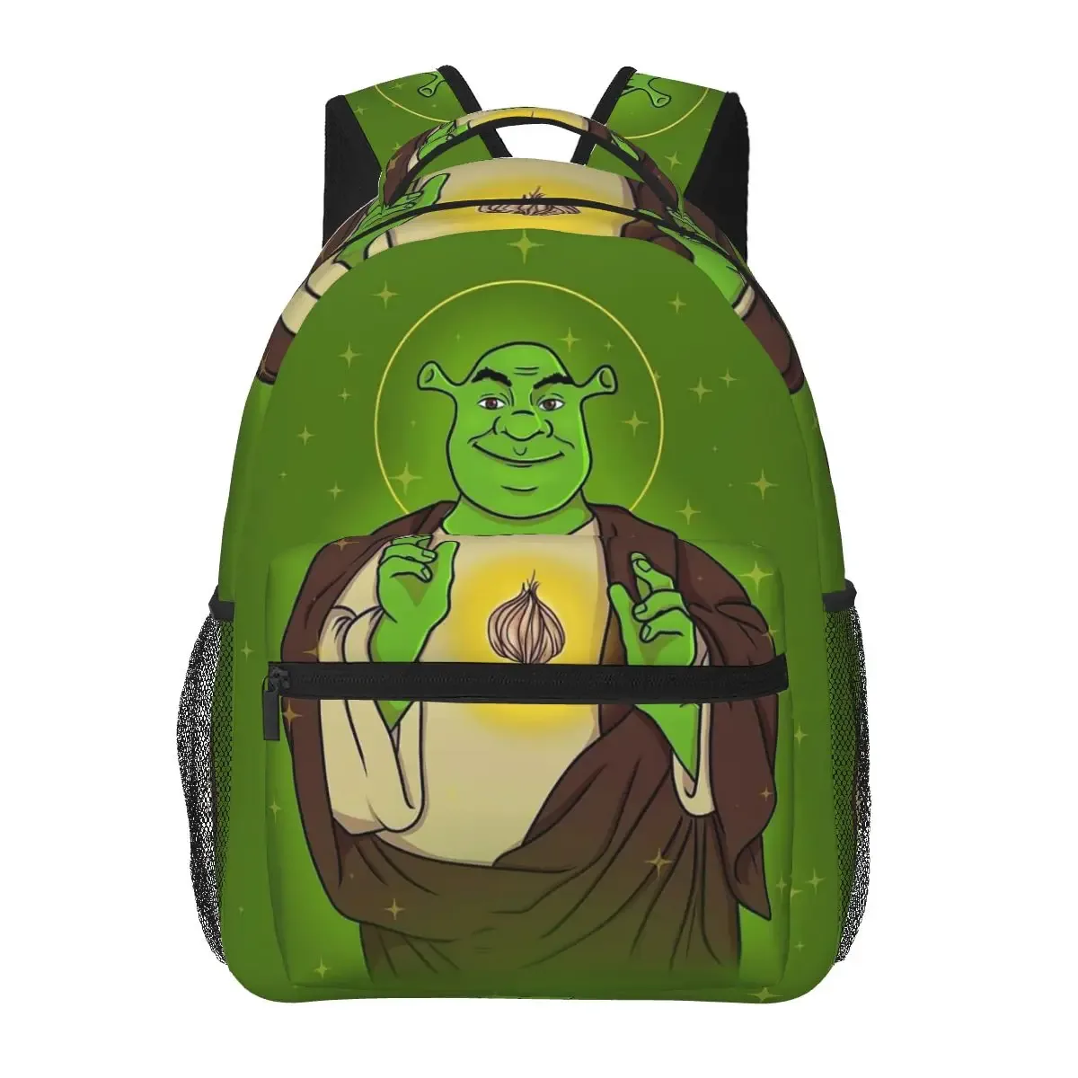 sacs à dos graphiques cherub shrek meme pour garçons et filles, sacs d'école pour enfants, sac à dos de voyage de dessin animé, sac à bandoulière de grande capacité
