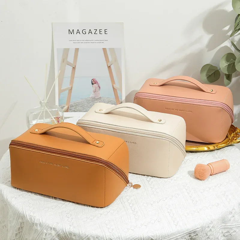 trousse de maquillage cloud pillow, grande capacité, boîte à maquillage portable, sac de toilette de voyage, trousse de maquillage nomade