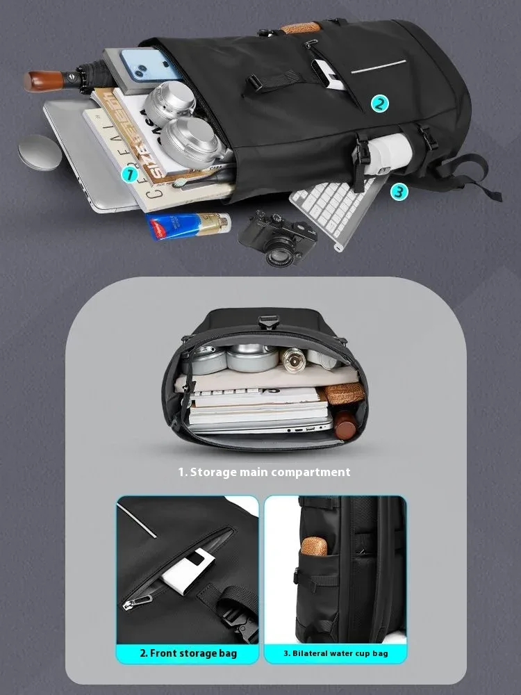 sac à dos de voyage pour hommes, sac de sport de plein air multifonction pour ordinateur portable 15.6 pouces, étanche, grande capacité, pour femmes