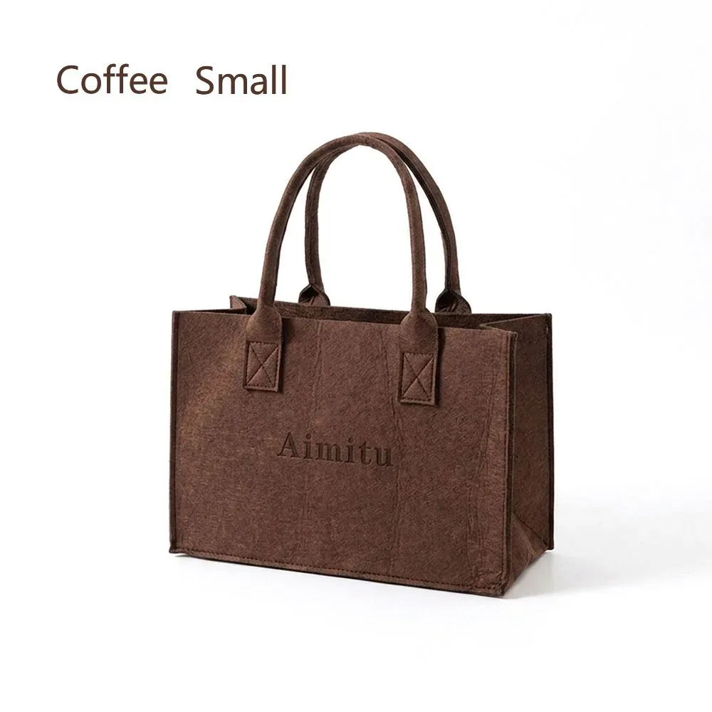 sac à bandoulière en feutre de grande capacité pour femmes, sacoche de voyage de couleur unie, sac à main simple s/m/l, nouvelle collection, 1 pièce