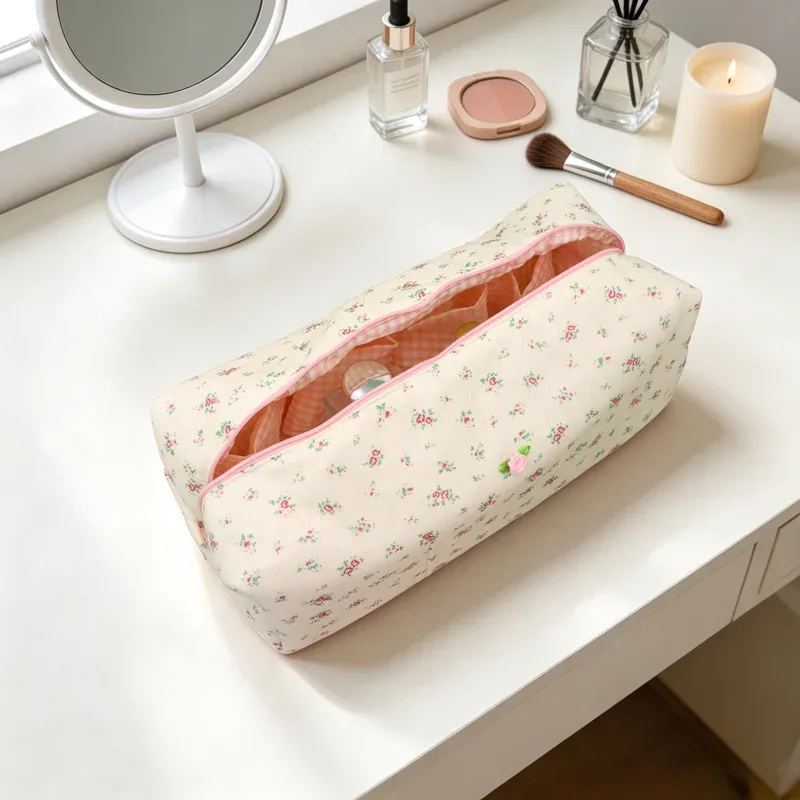 grande trousse de maquillage de grande capacité, sac de rangement pour sèche-cheveux, sac de rangement pour articles de voyage, sac portable pour sèche-cheveux
