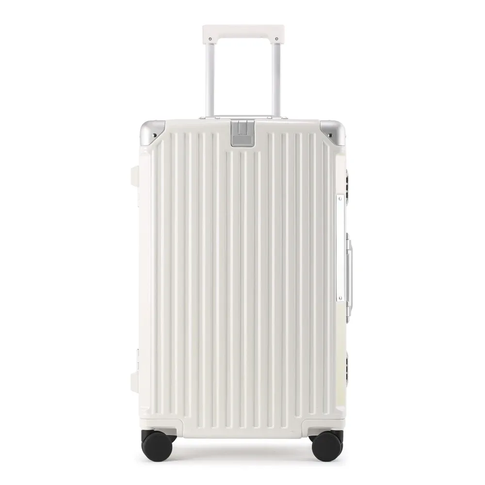valise de luxe de haute qualité, mise à niveau, matériau pc épais, bagages roulants, cadre en aluminium, sacs de chariot de voyage 20/24/26/28/30 pouces