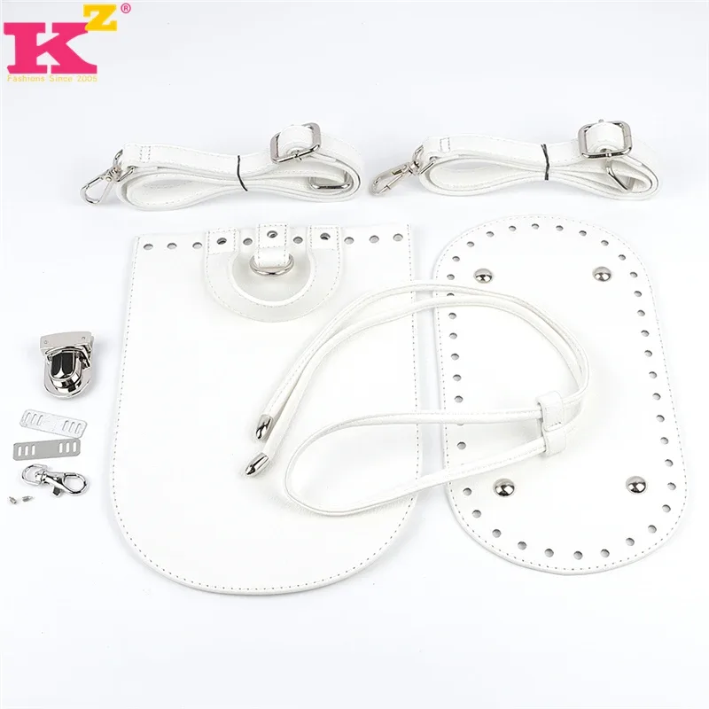 1 ensemble de sacs à main faits à la main en cuir pu avec fond de sac, accessoires de quincaillerie et bandoulière pour sac à main, pour sac à dos diy pour femme