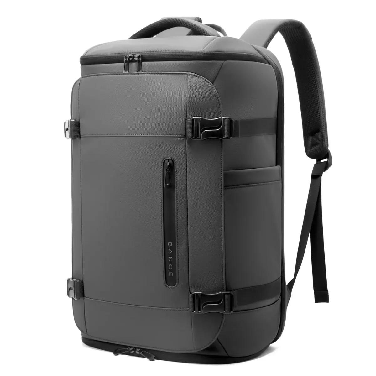sac dos oxford université polyester noir gris compartiments chaussures ordinateur accessoires voyage grande capacité décontracté jacquard résistant eau