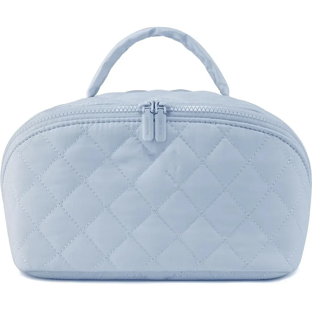 trousse de maquillage femme extra large, pliable et résistante à l'eau, pour cosmétiques et pinceaux