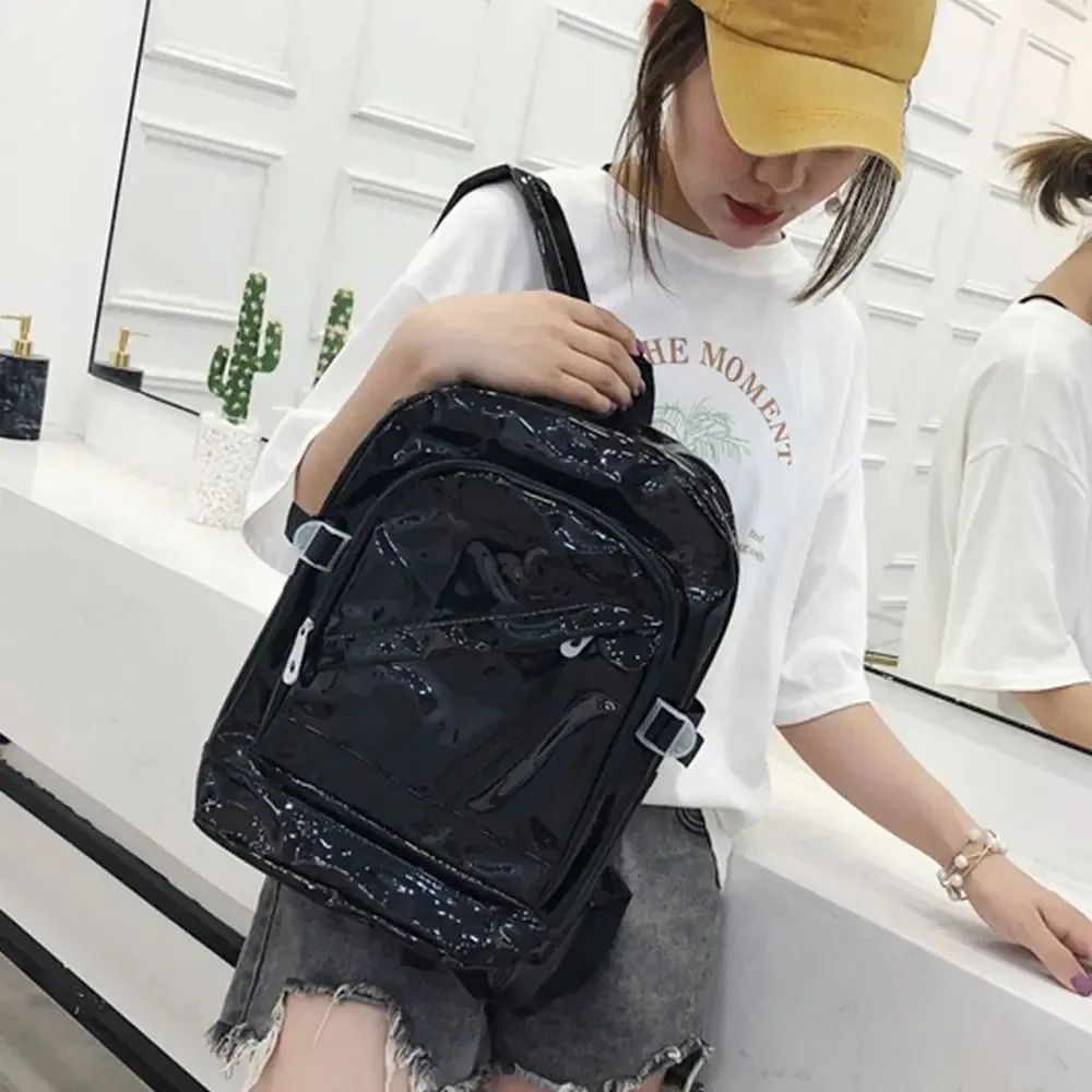 sac à dos d'école en plastique transparent pour femme, version coréenne, sac à dos en msi, document de bonbons, printemps et été
