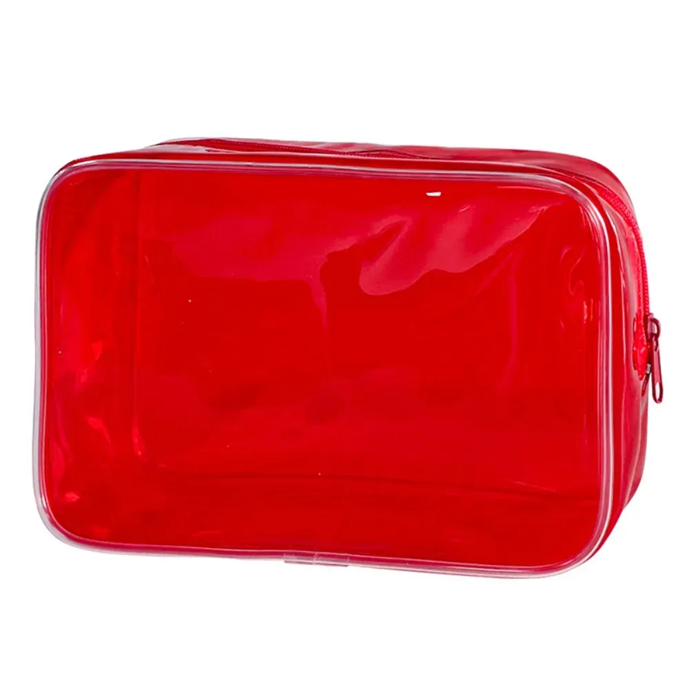 sac à cosmétiques transparent coloré, trousse de maquillage pour femmes, sac de lavage en gelée de pvc, grande capacité, organisateur de cosmétiques de voyage, pochette de maquillage