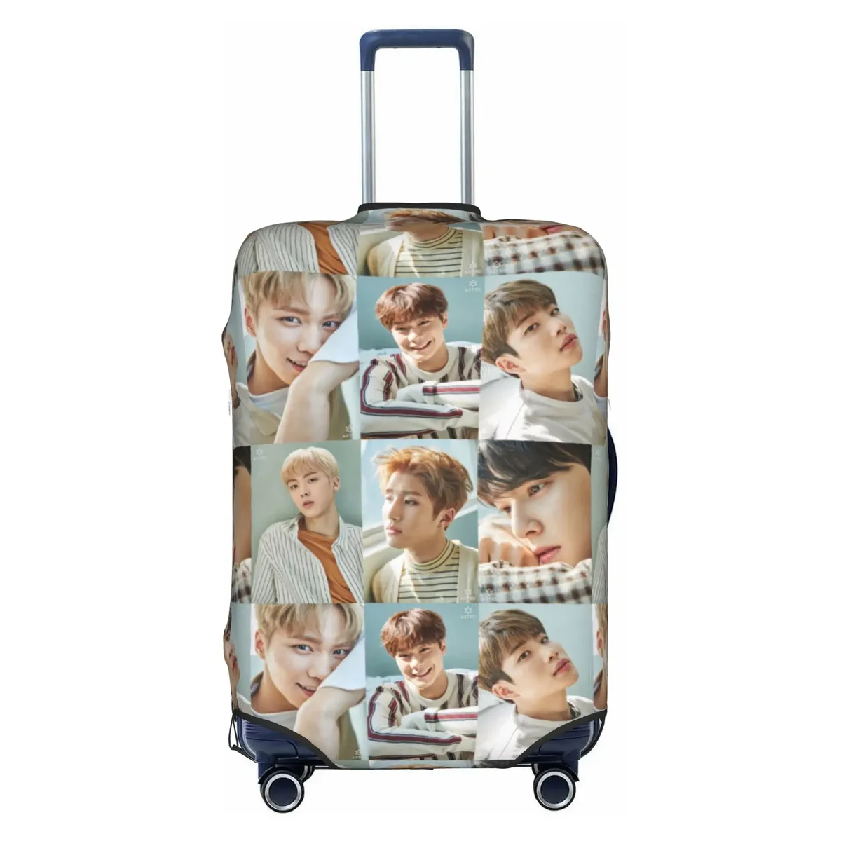housse de protection amusante pour valise a-astros mj jinjin cha eun woo, lavable, yoon san ha rocky, housses de valise de voyage