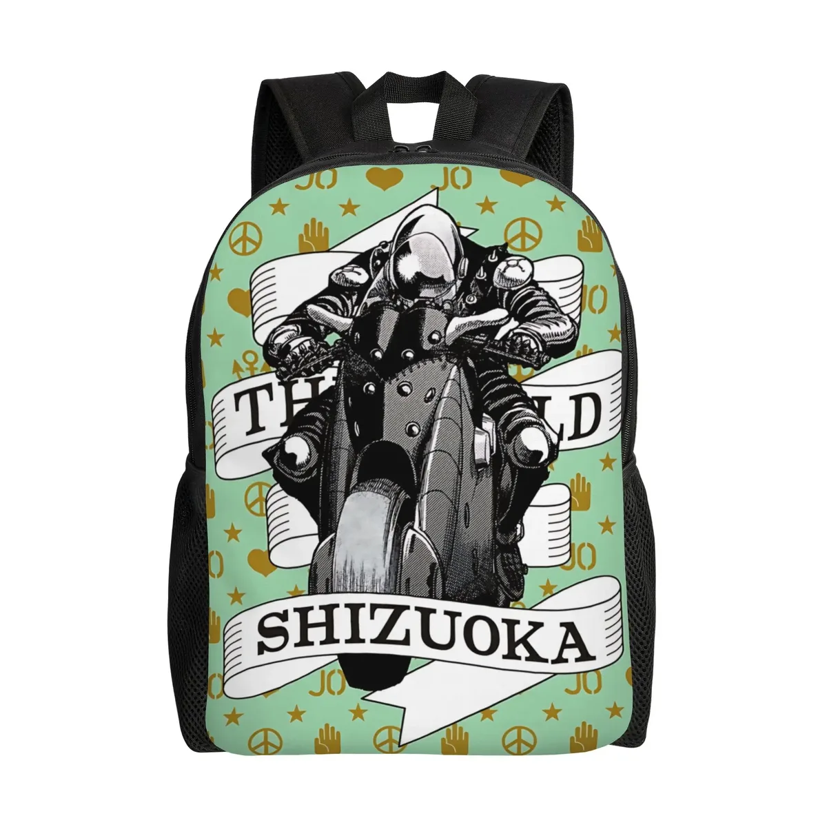 sac à dos jojo's bizarre adventure world, sac ita, sac à dos décontracté pour le camping avec fermeture éclair, motif anime jojo