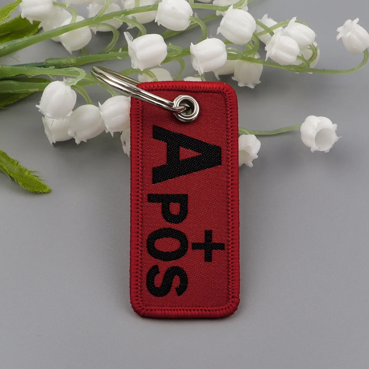 cadenas polyester serrure tsa groupe sanguin brodé rouge lettres urgences médicales sac dos bagages voyage