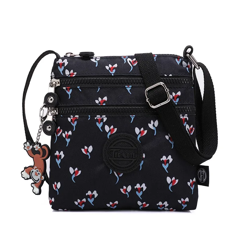 sac à bandoulière en nylon imperméable pour femme, sac à main initié, sacs de messager, cartable de voyage léger pour fille, livres de poche