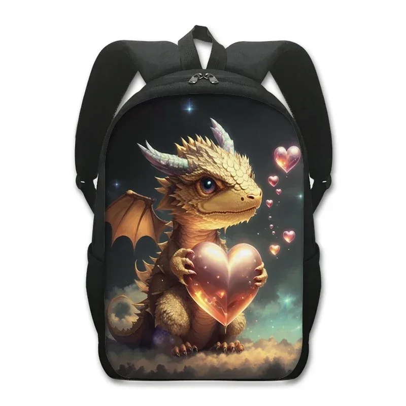sac à dos dragon de dessin animé pour étudiants, sac à dos fantaisie avec imprimé dragon magique, sac à dos pour ordinateur portable pour femmes et hommes, sac à dos de voyage en plein air