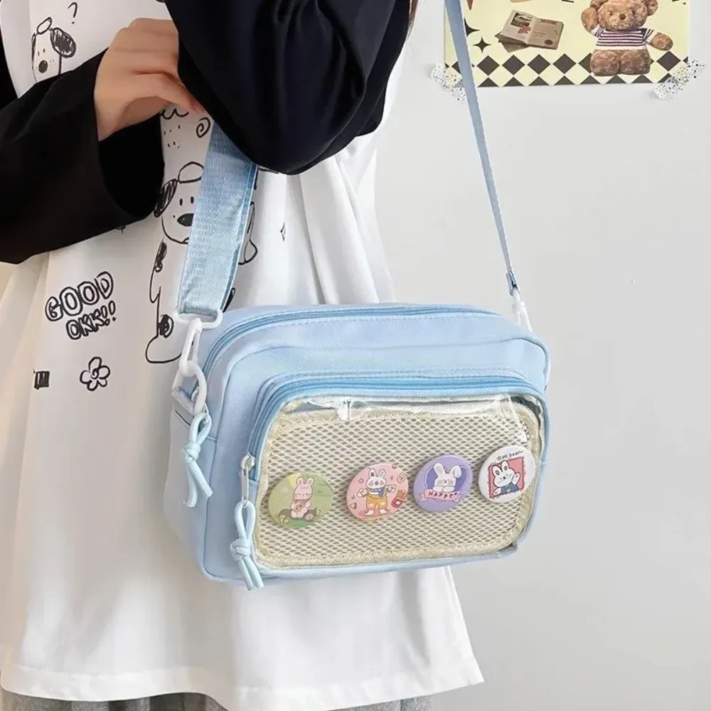 nouveau sac ita mini y2k style anime, sac bandoulière portable pour extérieur, petit sac à bandoulière transparent mignon pour fille, sac de présentation de bandes dessinées diy pour otaku