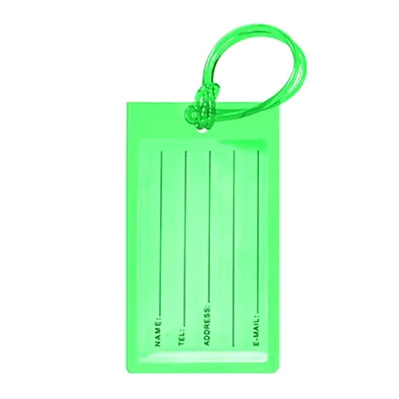 étiquette bagage pvc transparent couleur varies voyage identification valise information nom téléphone adresse email lot cinq pièces