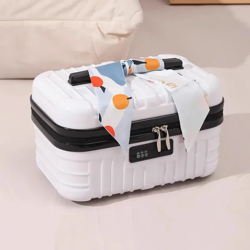 trousse cosmétiques abs noire blanche solides polyvalentes femmes voyage compression poignée confortable grande capacité séparation sèche humide organisée