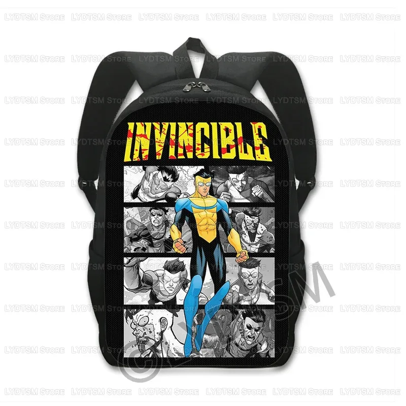 invincible hero print sac à dos hommes sac à dos bande dessinée omni mark enfants sacs d'école pour adolescent sac à dos ordinateur portable sacs à dos bookbag
