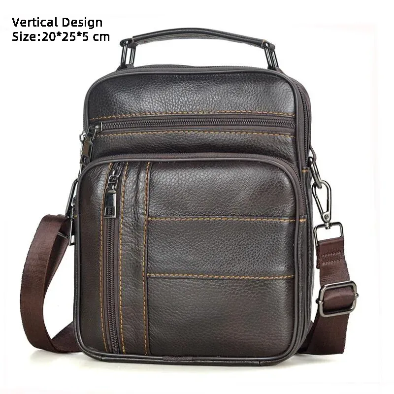 mode chaude hommes sacs de messager sacs à main en cuir véritable pour homme marque de luxe mâle sac à bandoulière pour mini pad garçon sac à bandoulière