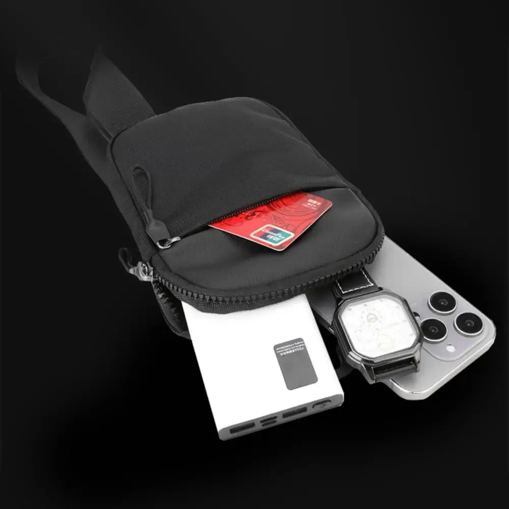 sac de poitrine pour hommes, petits sacs à bandoulière en toile pour hommes, mini écharpe en tissu, sac à main de sport pour téléphone croisé
