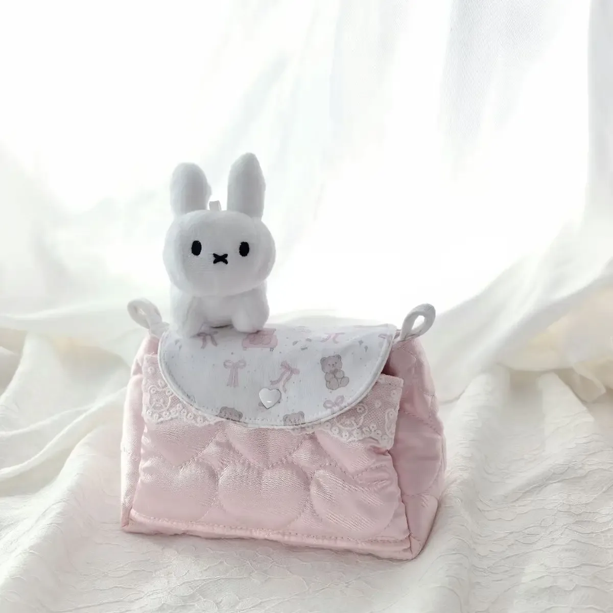 porte-monnaie doux en forme de petit ours mignon, style tendance, sac de rangement à trois compartiments, sac décoratif, sac pour écouteurs, porte-clés pour femme