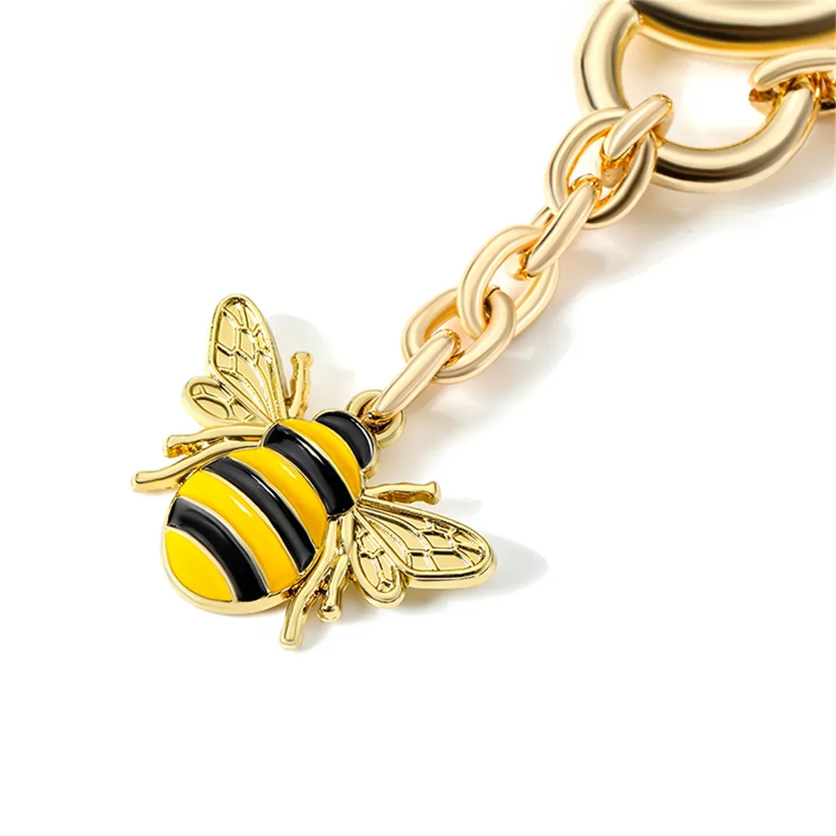 nouveau porte-clés mignon en alliage métallique, motif marguerites, abeilles et coléoptères, breloque de sac, pendentif pour femmes, accessoires pour voiture, sac à dos et portefeuille
