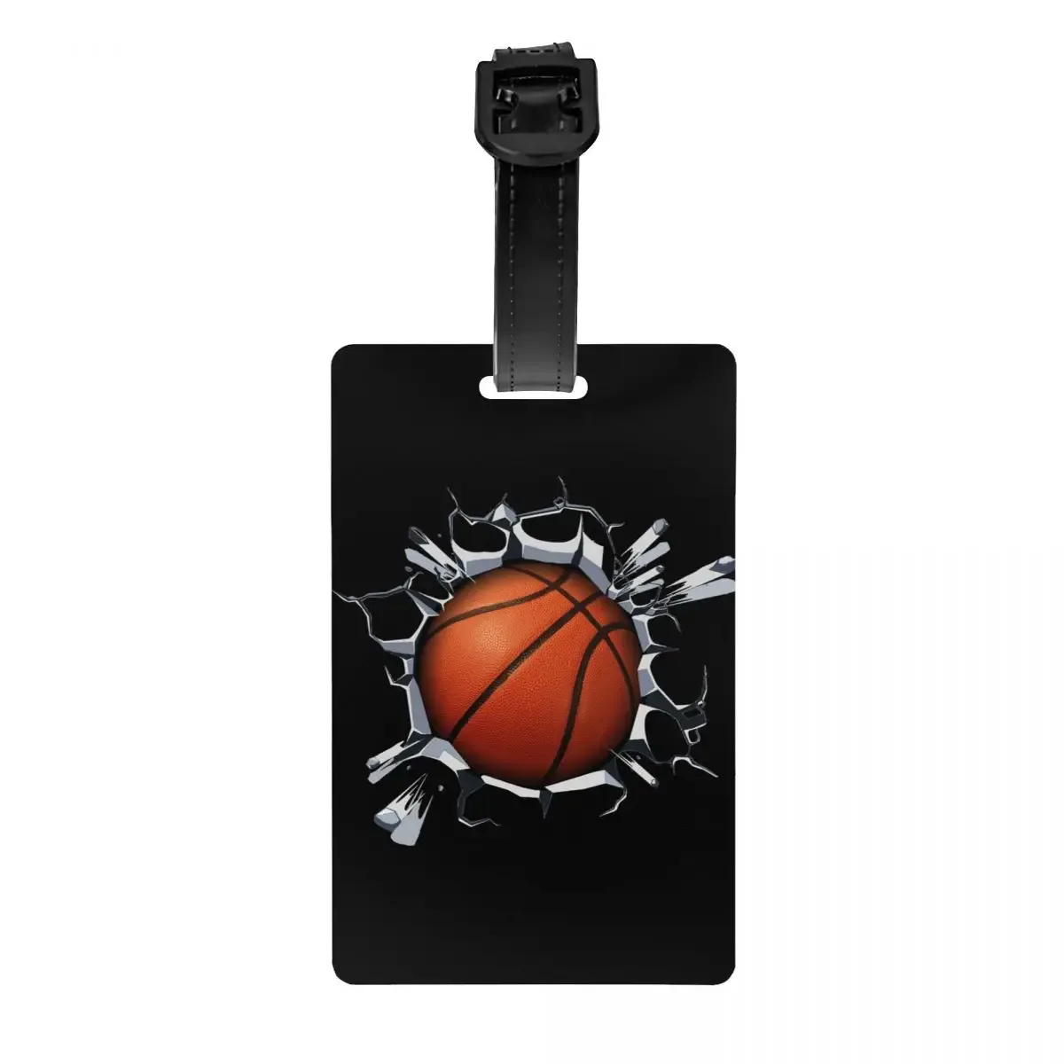 étiquettes de bagage rondes personnalisées pour valises, points de basket-ball, culture fongique de la mode, étiquettes de bagage, couverture de confidentialité, étiquette d'identification