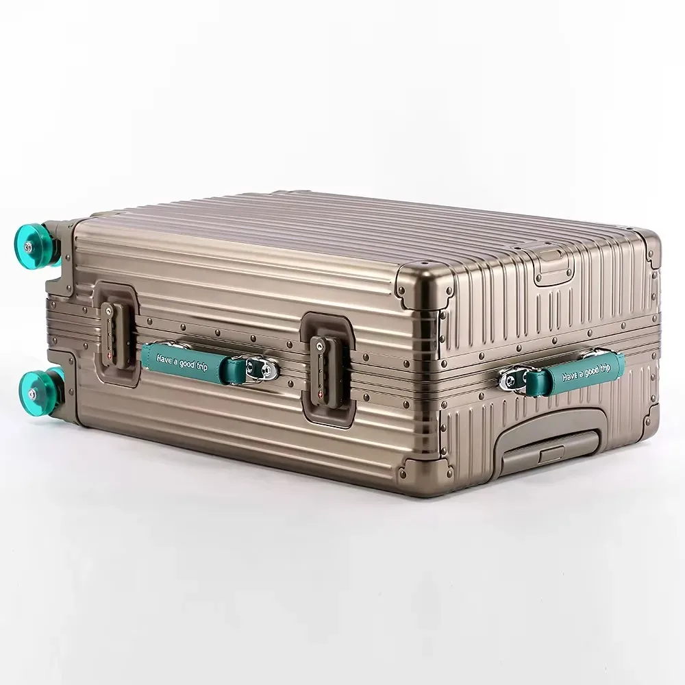 valise de voyage tout en aluminium et magnésium, bagages roulants, boîtier de chariot en alliage avec roue silencieuse spinner, serrure tsa, cabines à main