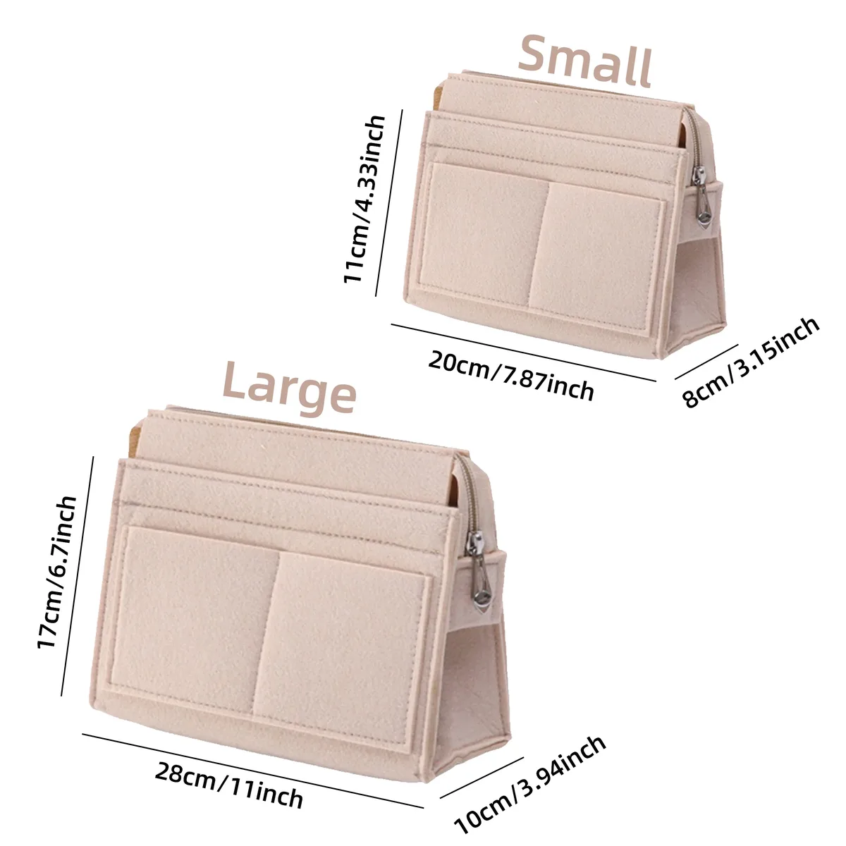 organisateur de sac à main, insert multi-poches en feutre pour sac à main, sac fourre-tout, organisateur de sac à main pour femmes