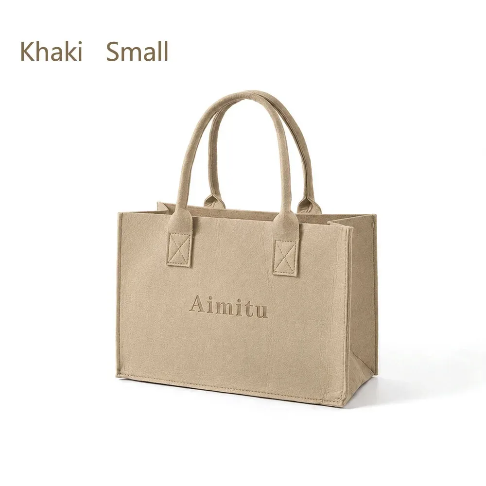 sac à bandoulière en feutre de grande capacité pour femmes, sacoche de voyage de couleur unie, sac à main simple s/m/l, nouvelle collection, 1 pièce
