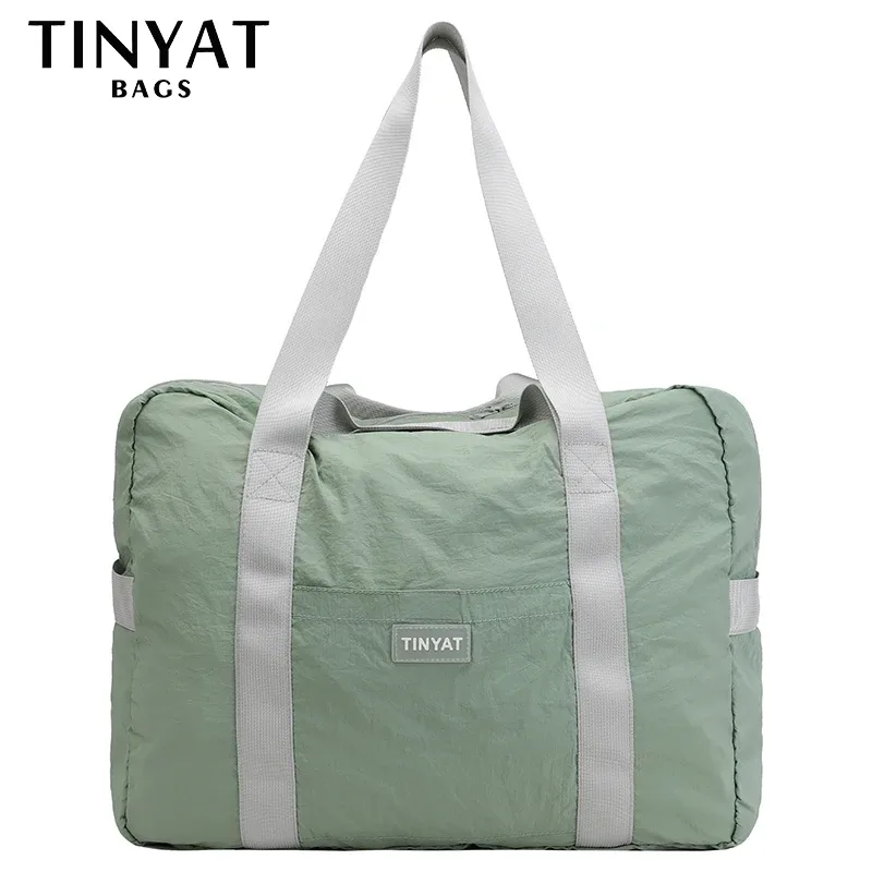 tinyat-grand sac de voyage pliable pour femme, sac de sport et de fitness, sac à dos de cabine d'avion, bagage de grande taille, tendance 2024