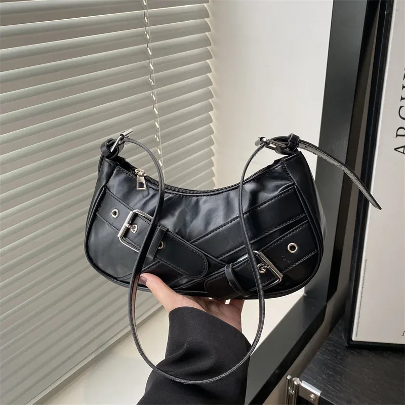 sac à bandoulière vintage y2k en cuir pu pour femme, petit sac bandoulière, sac sous le bras tendance pour femme, pochette et sac à main