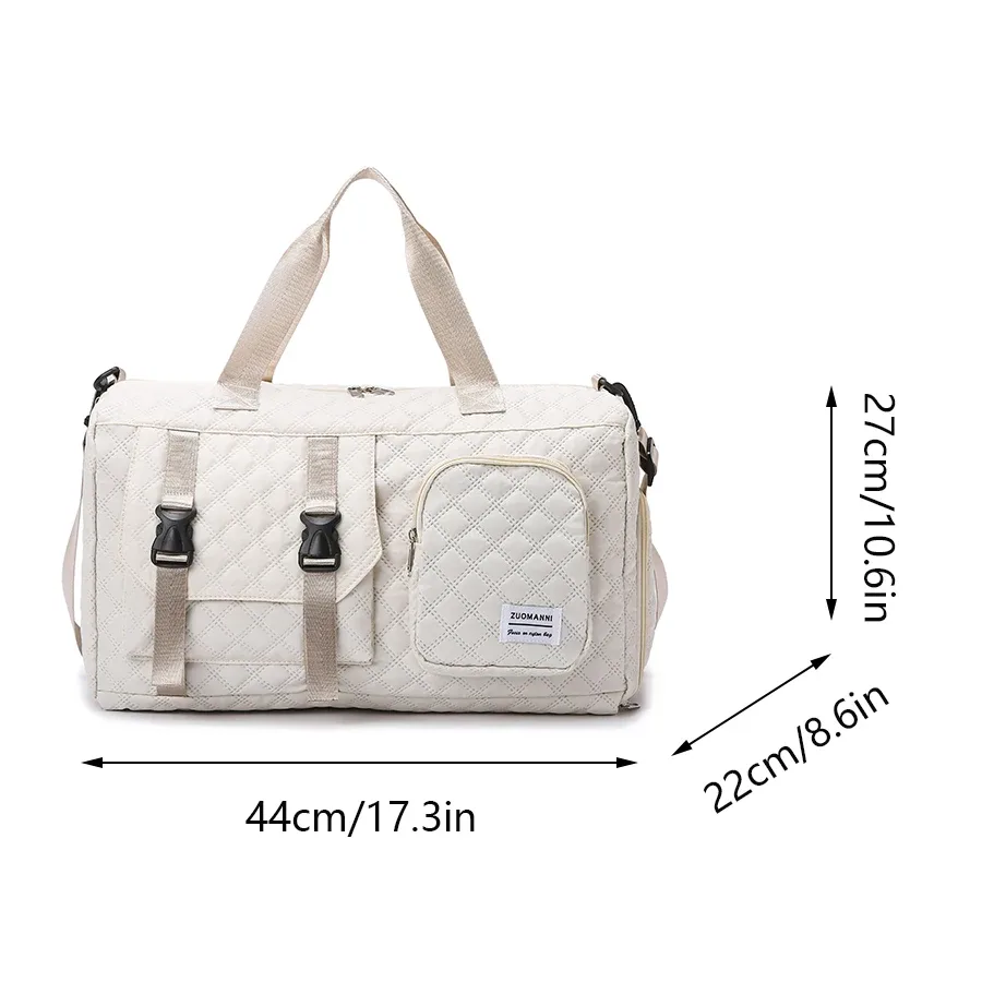sac de voyage en nylon durable, sac de sport portable pour les voyages de nuit, sac d'entraînement à bandoulière, argyle spacieux