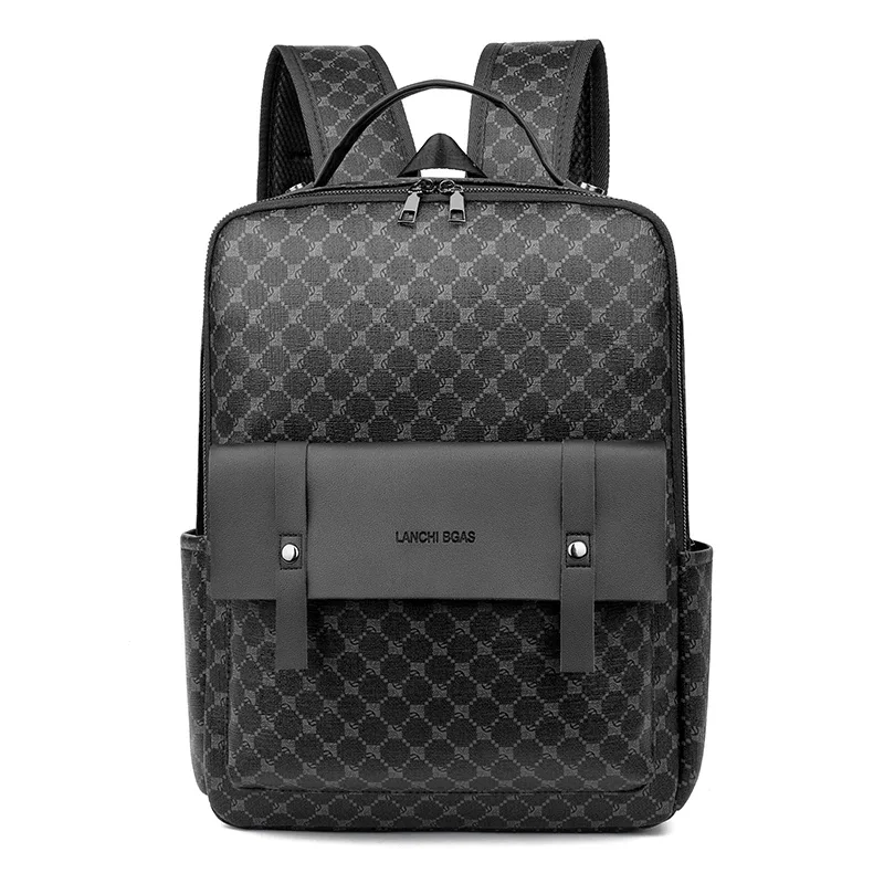 sacs à dos de luxe pour hommes, sac d'ordinateur de grande capacité de haute qualité, sac à bandoulière étanche en pu, sac d'école de style vintage