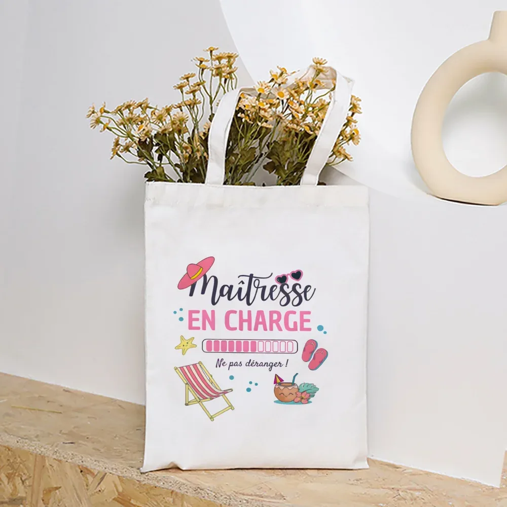 merci maîtresse femmes sacs à main mode toile sac à bandoulière grande capacité sacs fin de l'école année cadeau entreprise