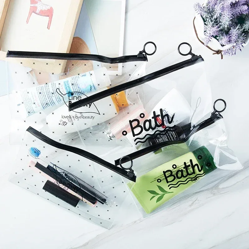 trousse à cosmétiques transparente pour femmes, trousse de toilette, trousse de maquillage de beauté, trousse de toilette de bain, trousse de toilette, trousse de toilette de voyage, trousse de toilette de mode
