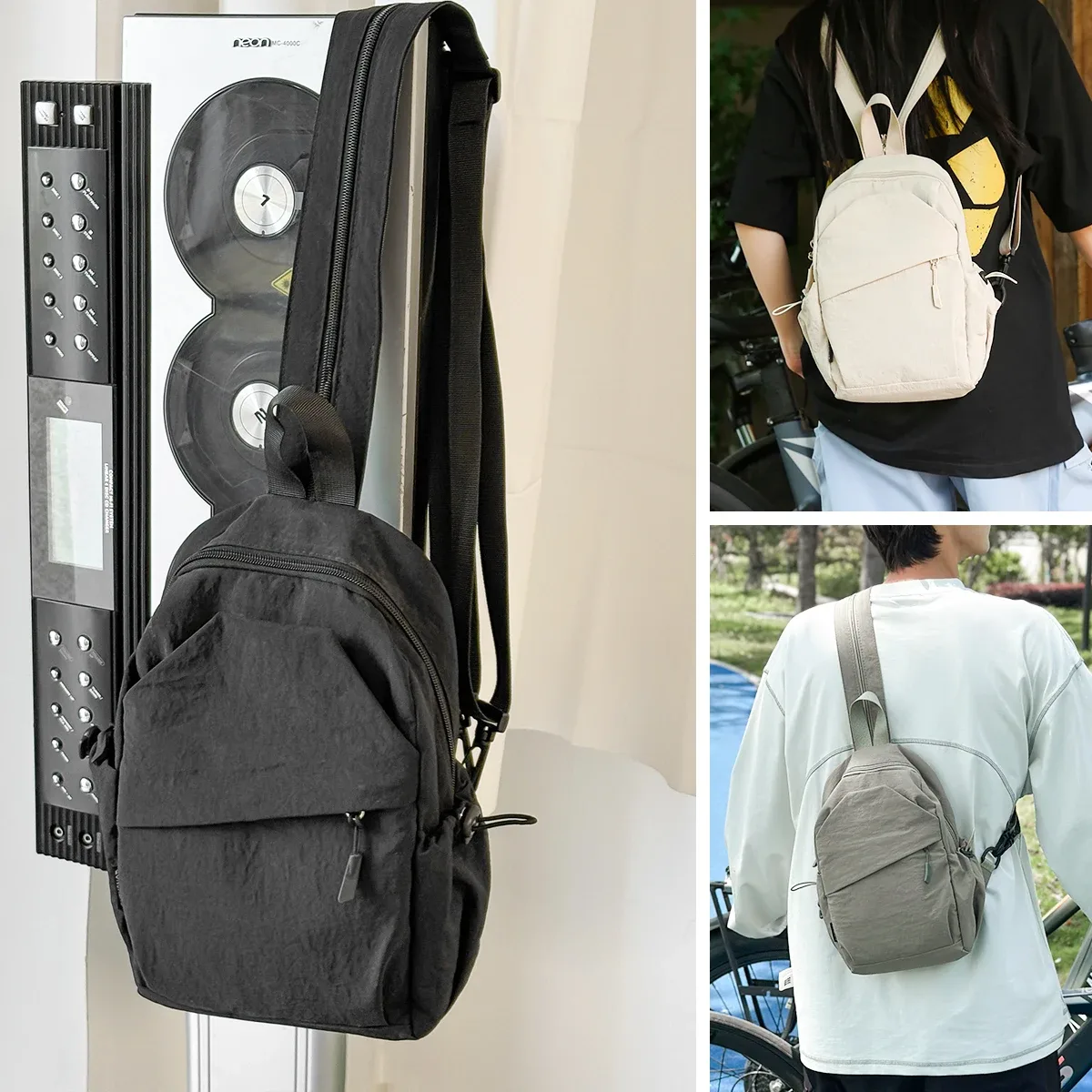 sac à bandoulière pour hommes, petit sac à dos à bandoulière simple, sac de poitrine pour femmes, cyclisme, sport, escalade, tablette pour garçons, léger mo