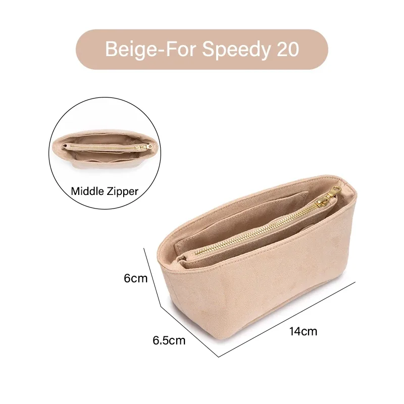 wuta original sac en velours organisateur pour lv speedy 20 25 30 35 sac à main insérer sac à main sac intérieur portable voyage stockage sacs de maquillage