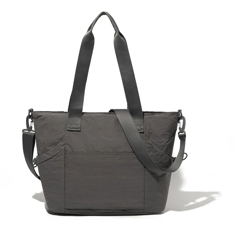 sac fourre-tout personnalisé imprimé image nom sac minimaliste femme grande capacité couleur unie sac fourre-tout en nylon en gros