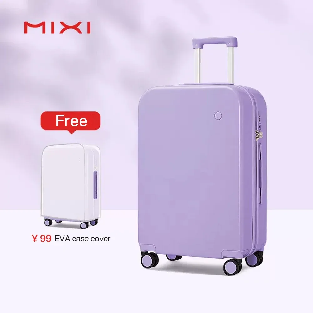 mixi femmes bagages pc valise voyage boîtier de chariot hommes muet spinner roues bagages roulants tsa serrure sacs à main m9236
