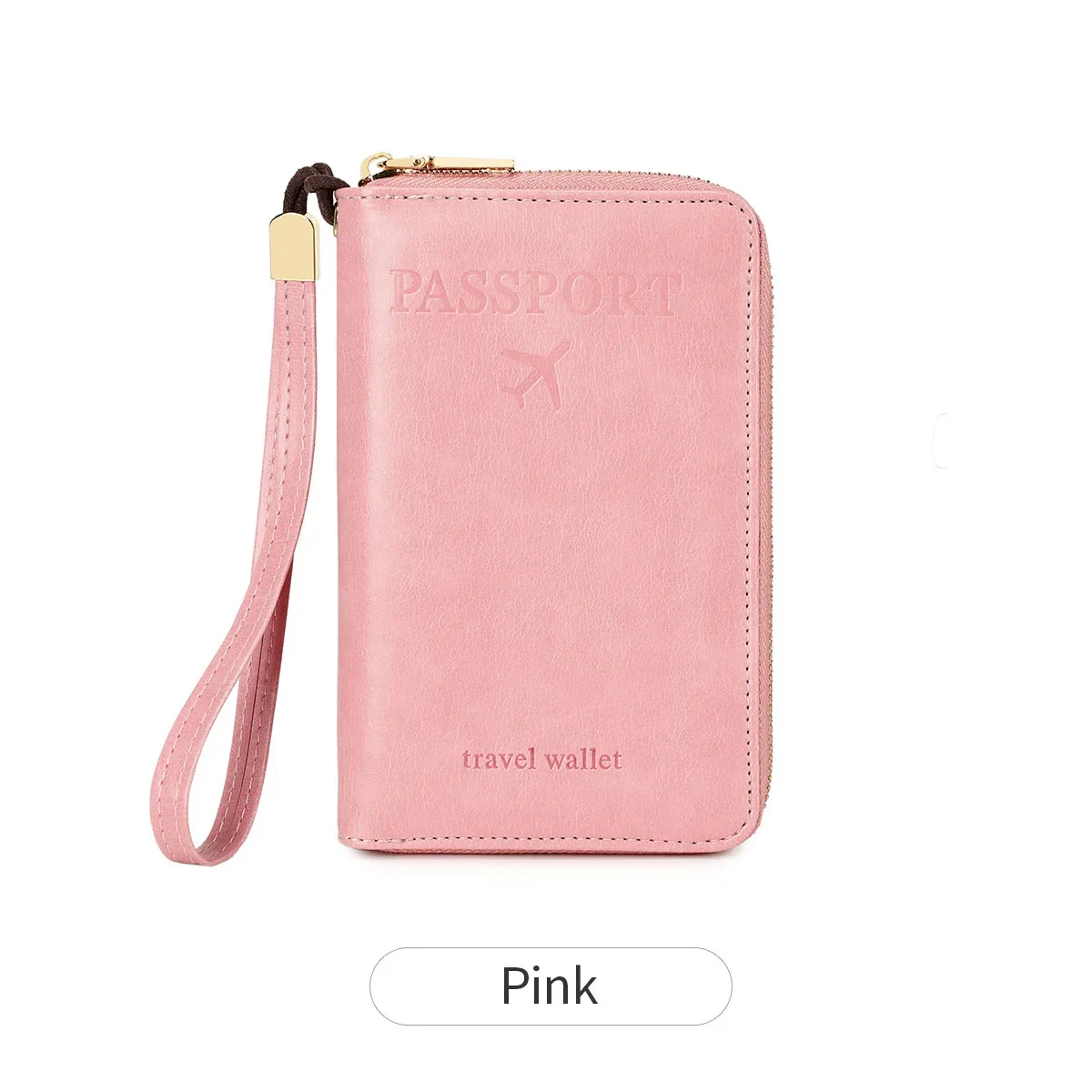 sac de passeport de voyage en cuir pu, porte-passeport simple et portable de grande capacité, porte-carte d'identité multifonctionnel, accessoires de voyage