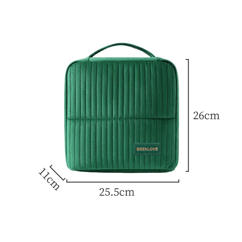 trousse de maquillage en velours tendance, sac de maquillage portable multifonctionnel, trousse cosmétique étanche, organisateur de voyage