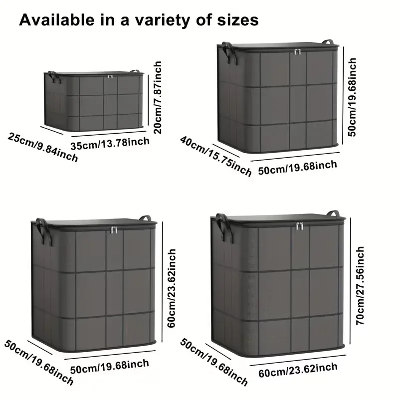 sac de rangement pour couettes grande capacité, sac de déménagement pour vêtements, boîte de rangement noire tissée, sac pliable de style moderne et simple pour les voyages