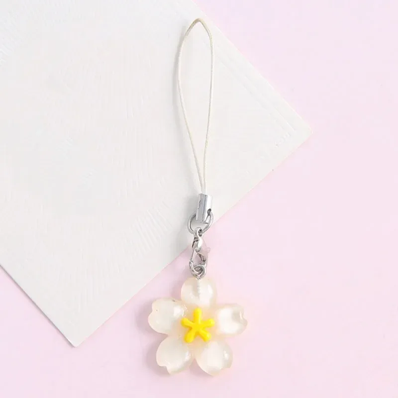 1 pièce, joli porte-bagage en forme de fleur de cerisier, pendentif coloré sakura, petit ornement pour sac, accessoire pour sac à dos, décoration, cadeau pour fille.