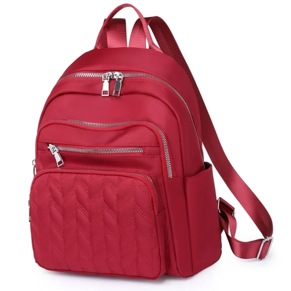 sacs à dos imperméables en tissu oxford, grande capacité, sacs à dos de voyage durables en nylon, design carré et tendance