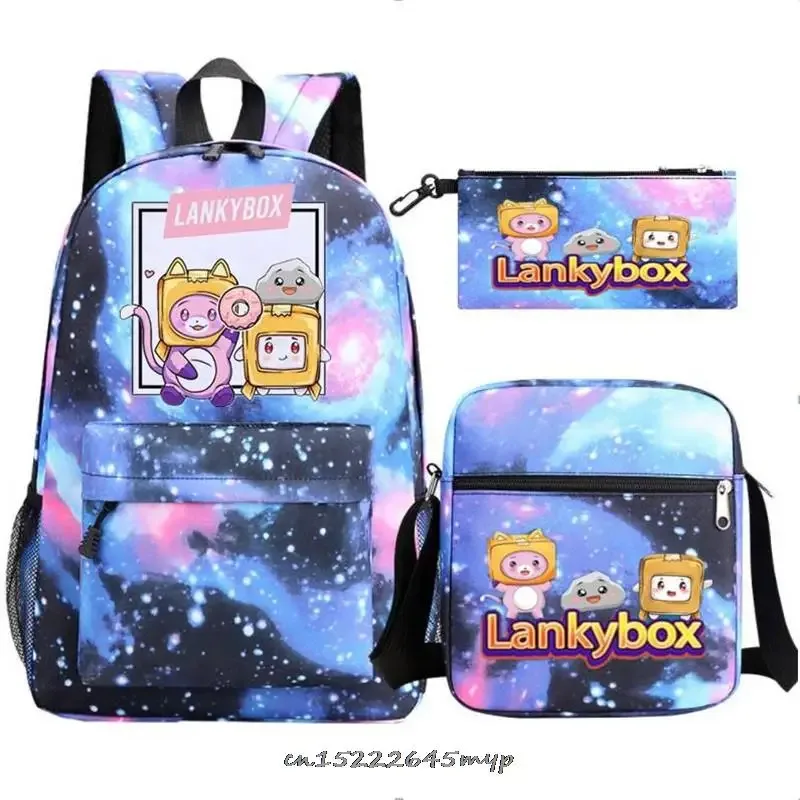 sac dos nylon fleurs dessin animé bleu noir rose galaxie personnages mignons poche latérale fermeture glissière usage voyage capacité grande
