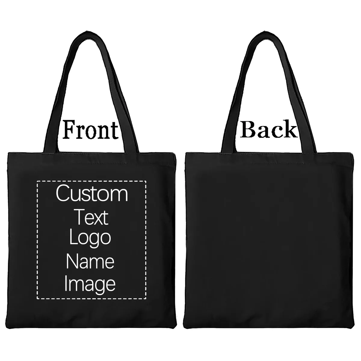 sacs fourre-tout personnalisés avec logo/image, réutilisables, en toile, pour voyage, cadeaux personnalisés pour mariée, sacs de shopping pour femmes, 1/2/3/4/5 pièces