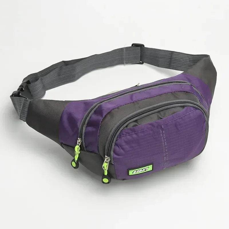 sac de taille de voyage à fermeture éclair, sac à bandoulière pour sports de plein air, étanche, mode, grande capacité réglable pour hommes et femmes