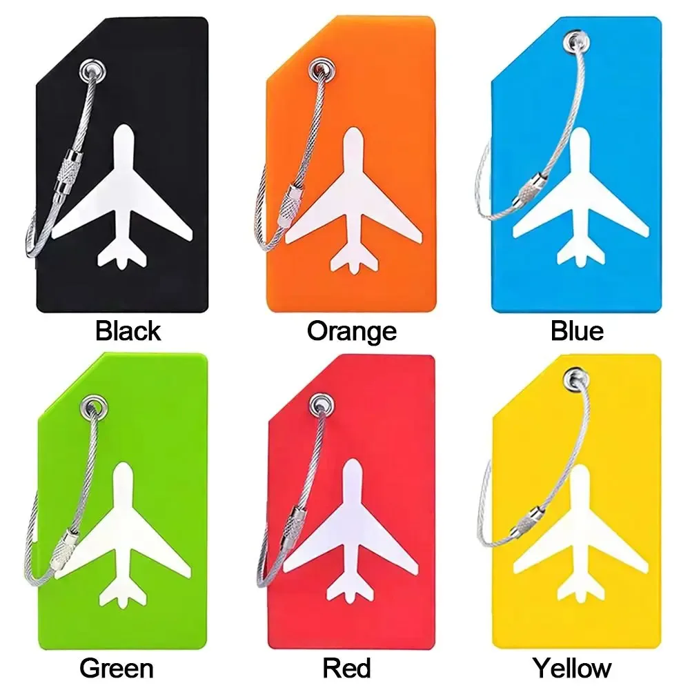 nouvelle étiquette de bagage en silicone souple, 6 couleurs, pour carte d'embarquement, étiquette nominative pour bagages, pour hommes
